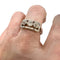 Bague 54 Ensemble bague et boucles d’oreilles en or jaune 18 ct et diamants 58 Facettes Q295B