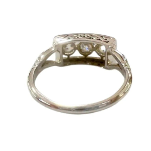 Bague 54 Ensemble bague et boucles d’oreilles en or jaune 18 ct et diamants 58 Facettes Q295B