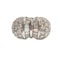 Bague 56 Bague contemporaine XXe siècle en or blanc 18 carats et diamants 58 Facettes Q305B