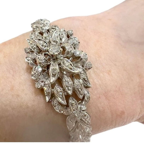 Bracelet Bracelet rétro contemporain en or jaune 18 ct avec diamants 58 Facettes Q299B