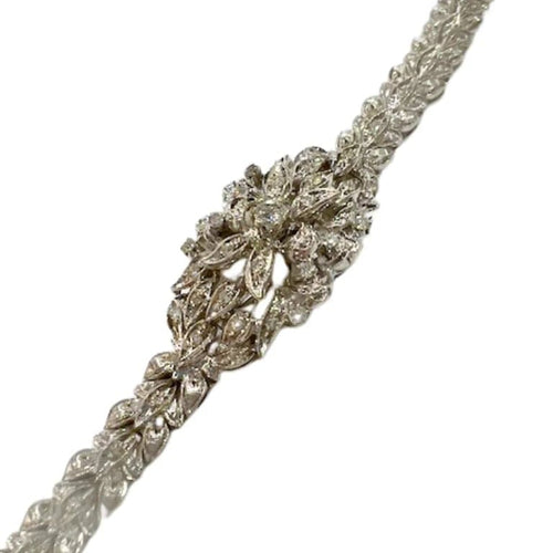 Bracelet Bracelet rétro contemporain en or jaune 18 ct avec diamants 58 Facettes Q299B