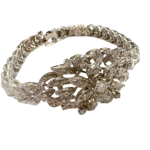 Bracelet Bracelet rétro contemporain en or jaune 18 ct avec diamants 58 Facettes Q299B