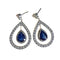 Boucles d'oreilles Boucles d'oreilles Art déco en platine 950 avec diamants et saphir 58 Facettes A2135