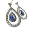 Boucles d'oreilles Boucles d'oreilles Art déco en platine 950 avec diamants et saphir 58 Facettes A2135