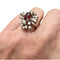 Bague 50 Bague rétro 1945-1950 en or 18 kt avec diamants et rubis 58 Facettes Q323(966)