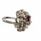 Bague 50 Bague rétro 1945-1950 en or 18 kt avec diamants et rubis 58 Facettes Q323(966)
