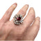 Bague 50 Bague rétro 1945-1950 en or 18 kt avec diamants et rubis 58 Facettes Q323(966)