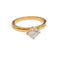 Bague 47.5 Bague solitaire en or jaune 18 carats avec diamant 0,35 ct 58 Facettes SN13