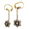 Boucles d'oreilles Boucles d'oreilles pendantes anciennes en or jaune 18 carats, diamants et saphirs 58 Facettes A2149