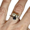 Bague 54 Bague style Art déco 1935 en or blanc 18 ct, diamants et saphir 58 Facettes Q320B