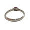 Bague 52.5 Bague solitaire en or blanc 18 kt avec rubis cabochon 58 Facettes Q332B
