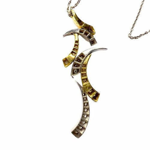 Pendentif Pendentif contemporain du XXe siècle en or 18 carats avec diamants 58 Facettes Q346B(120)