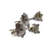 Bague Boucles d’oreilles solitaires contemporaines en or 18 carats et diamants 58 Facettes Q345B(121)