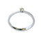 Bague 53 Bague design contemporain en or blanc 18 kt avec diamant 58 Facettes Q188