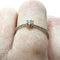 Bague 53 Bague design contemporain en or blanc 18 kt avec diamant 58 Facettes Q188