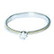 Bague 53 Bague design contemporain en or blanc 18 kt avec diamant 58 Facettes Q188