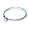 Bague 53 Bague design contemporain en or blanc 18 kt avec diamant 58 Facettes Q188