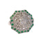 Bague 53.5 Bague Art déco en platine avec diamants et émeraude 58 Facettes Q356B