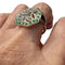 Bague 53.5 Bague Art déco en platine avec diamants et émeraude 58 Facettes Q356B