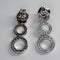Boucles d'oreilles Boucles d'oreilles contemporaines en or 18 ct avec diamants 58 Facettes Q273B(100)
