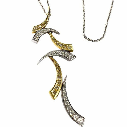 Collier Pendentif-collier - Pendentif en or jaune 18 carats et diamants 58 Facettes Q346B(120)