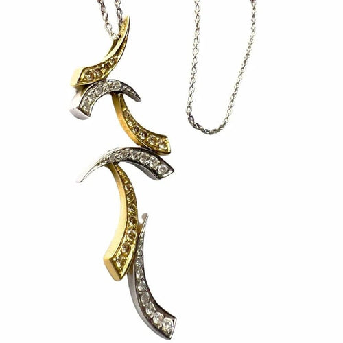 Collier Pendentif-collier - Pendentif en or jaune 18 carats et diamants 58 Facettes Q346B(120)