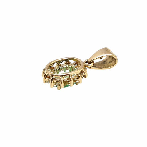 Pendentif Pendentif néoclassique contemporain en or jaune 18 carats avec émeraude 58 Facettes Q376B(127)