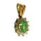 Pendentif Pendentif néoclassique contemporain en or jaune 18 carats avec émeraude 58 Facettes Q376B(127)