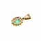 Pendentif Pendentif néoclassique contemporain en or jaune 18 carats avec émeraude 58 Facettes Q376B(127)