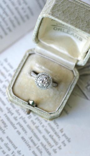 Bague 50.5 Bague cible double entourage diamants en or blanc 58 Facettes