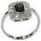 Bague 56.5 Bague Art déco en platine 950 avec saphir vert et diamants 58 Facettes Q391B