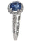 Bague 52 Bague halo en or blanc 18 carats avec saphir 0,80 ct et diamants 58 Facettes Q408B