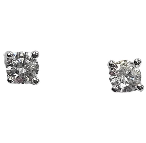 Boucles d'oreilles Boucles d'oreilles clous en or blanc 18 carats et diamants 58 Facettes Q406B