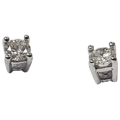 Boucles d'oreilles Boucles d'oreilles clous en or blanc 18 carats et diamants 58 Facettes Q406B