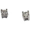 Boucles d'oreilles Boucles d'oreilles clous en or blanc 18 carats et diamants 58 Facettes Q406B
