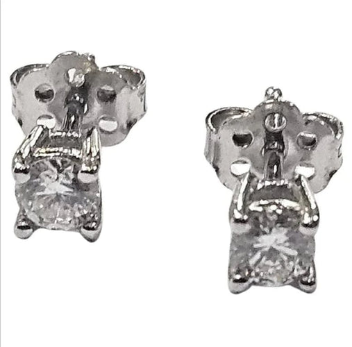 Boucles d'oreilles Boucles d'oreilles clous en or blanc 18 carats et diamants 58 Facettes Q406B