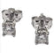 Boucles d'oreilles Boucles d'oreilles clous en or blanc 18 carats et diamants 58 Facettes Q406B