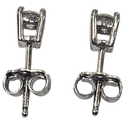 Boucles d'oreilles Boucles d'oreilles clous en or blanc 18 carats et diamants 58 Facettes Q406B