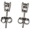 Boucles d'oreilles Boucles d'oreilles clous en or blanc 18 carats et diamants 58 Facettes Q406B