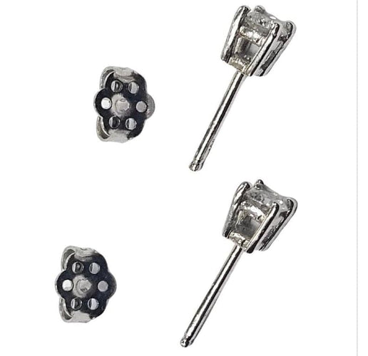Boucles d'oreilles Boucles d'oreilles clous en or blanc 18 carats et diamants 58 Facettes Q406B