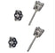 Boucles d'oreilles Boucles d'oreilles clous en or blanc 18 carats et diamants 58 Facettes Q406B