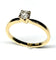 Bague 53.5 Bague solitaire en or jaune avec diamant taille brillant 0,35 ct 58 Facettes E09