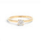 Bague 53.5 Bague solitaire en or jaune avec diamant taille brillant 0,35 ct 58 Facettes E09