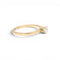 Bague 53.5 Bague solitaire en or jaune avec diamant taille brillant 0,35 ct 58 Facettes E09