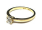 Bague 53.5 Bague solitaire en or jaune avec diamant taille brillant 0,35 ct 58 Facettes E09