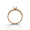 Bague 53.5 Bague solitaire en or jaune avec diamant taille brillant 0,35 ct 58 Facettes E09
