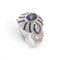 Bague 55 Bague design du XXe siècle en or jaune 18 carats, saphirs et diamants 58 Facettes E32