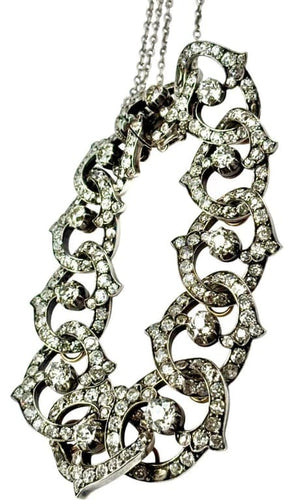Bracelet Bracelet Belle Époque en or jaune et argent, diamants 23,10 ct 58 Facettes E34