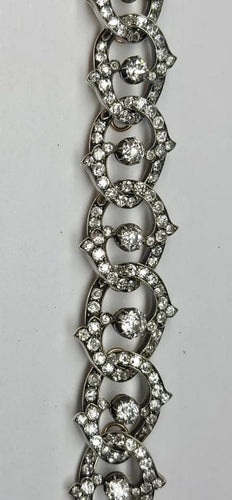 Bracelet Bracelet Belle Époque en or jaune et argent, diamants 23,10 ct 58 Facettes E34