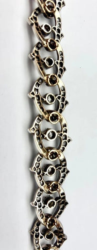 Bracelet Bracelet Belle Époque en or jaune et argent, diamants 23,10 ct 58 Facettes E34